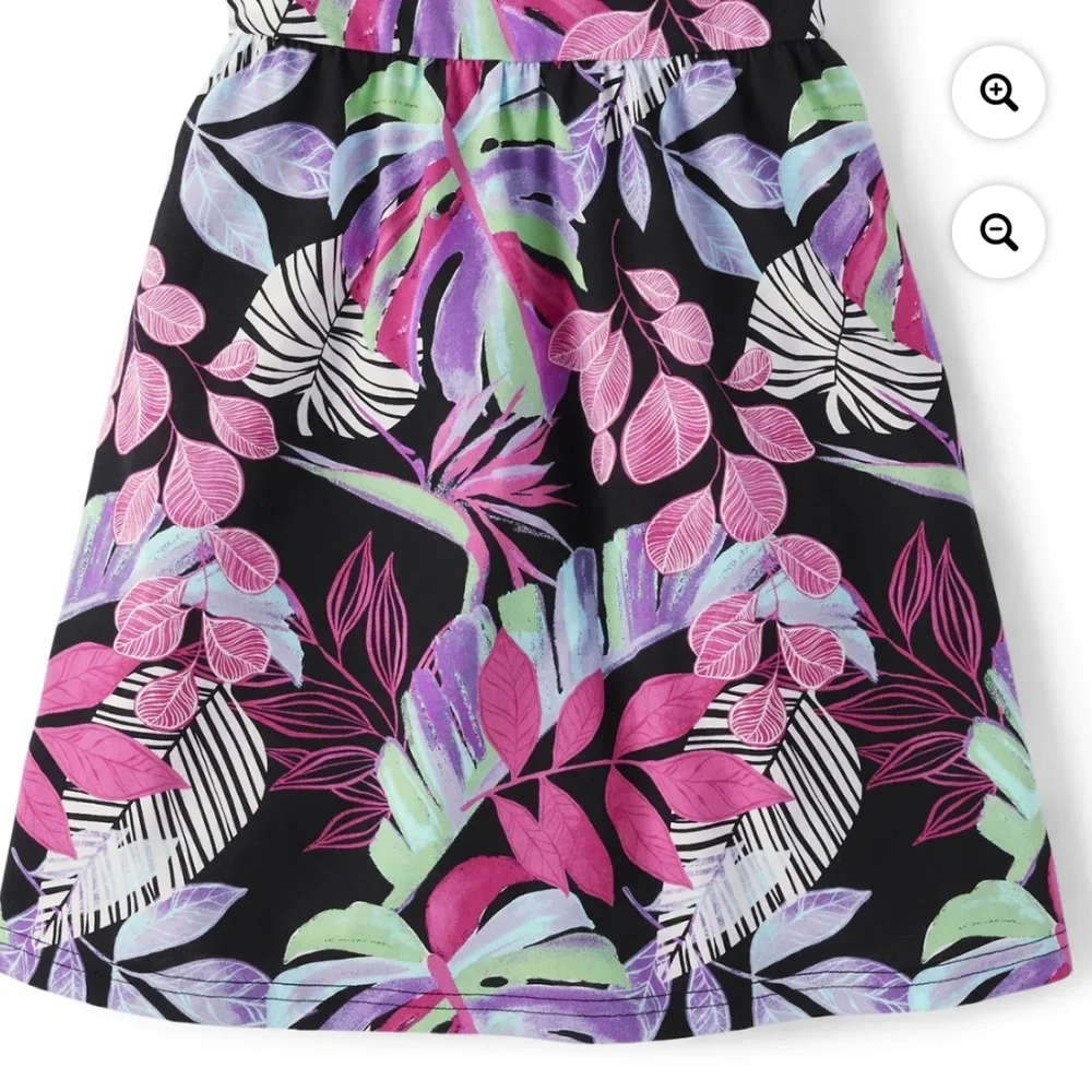 The Children’s Place Girls SL Tropical Leaf Print Size 14 NWT